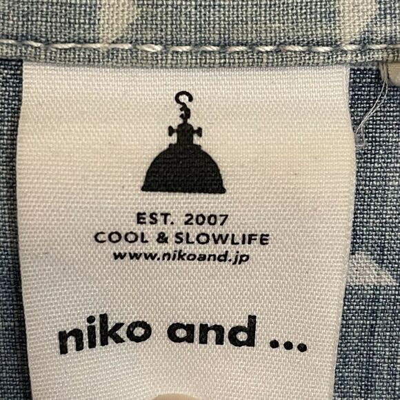 niko and … japanese designer denim shirt size 4 - Picture 7 of 12
